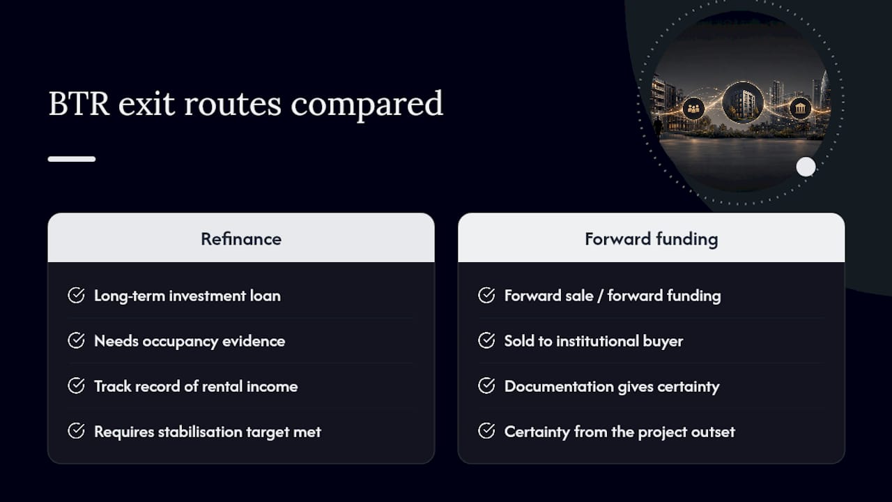 Comparison of two BTR exit routes