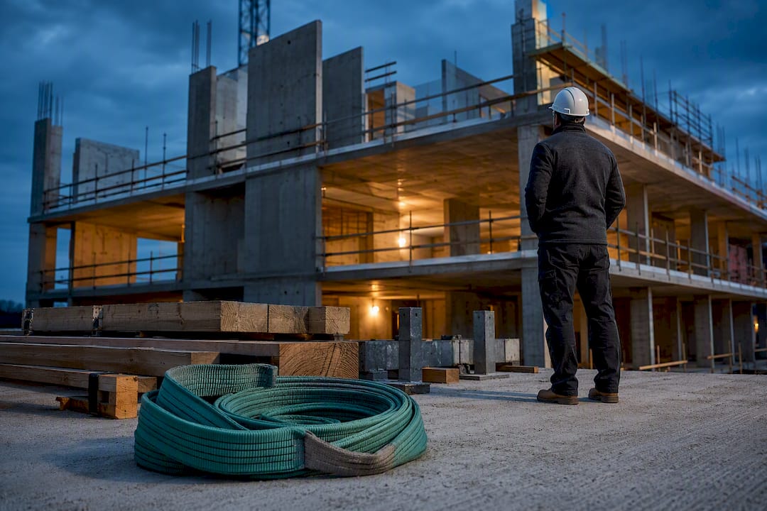UK development site during construction
