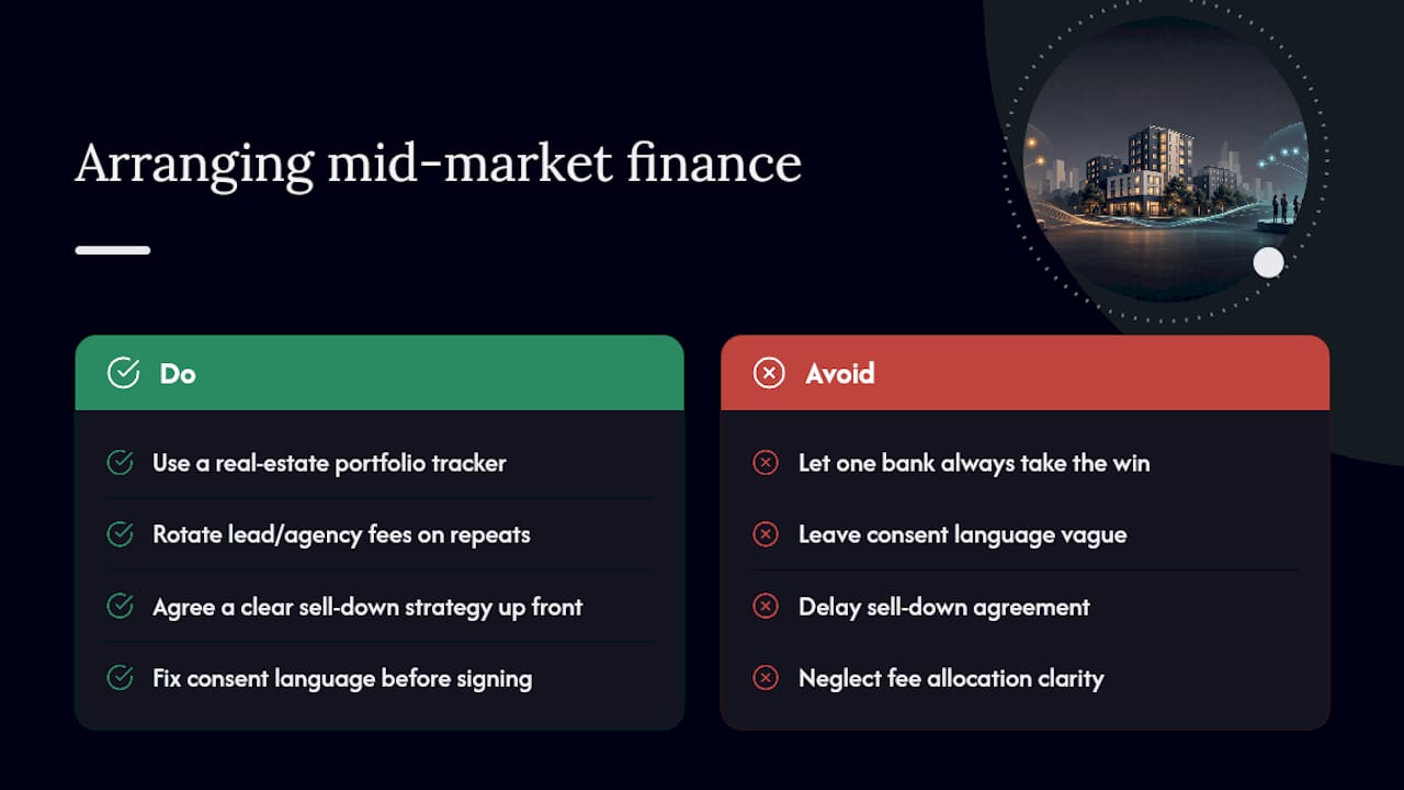What we've learned arranging mid-market property finance — overview diagram