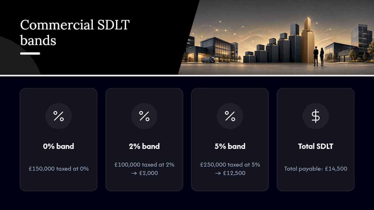 Commercial SDLT slice calculation for £500,000