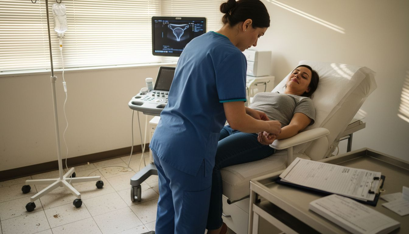 Egg retrieval procedure in clinic setting