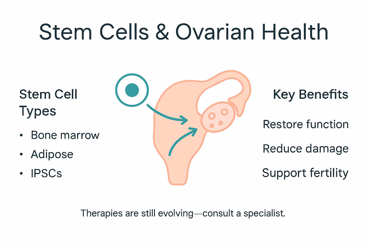 Infographic of stem cell types and benefits