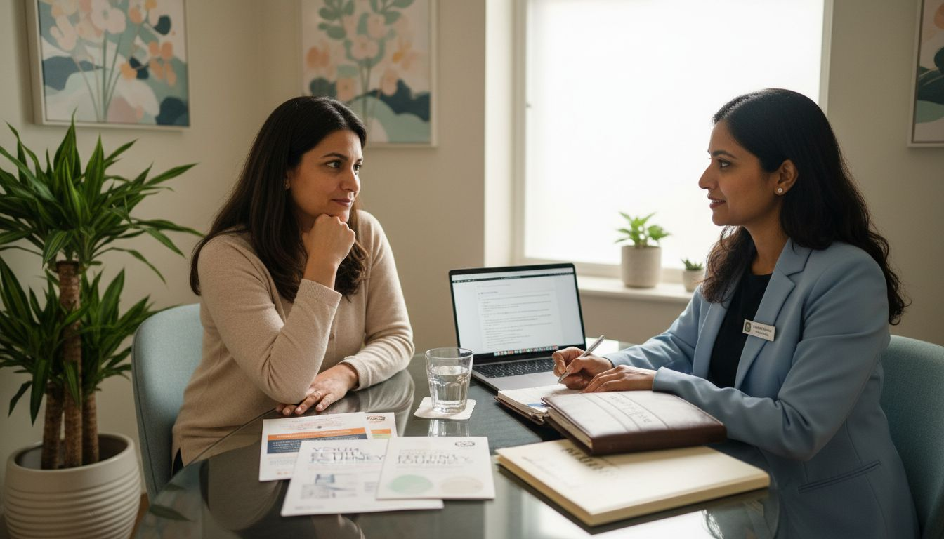 Fertility consultation in cozy clinical room