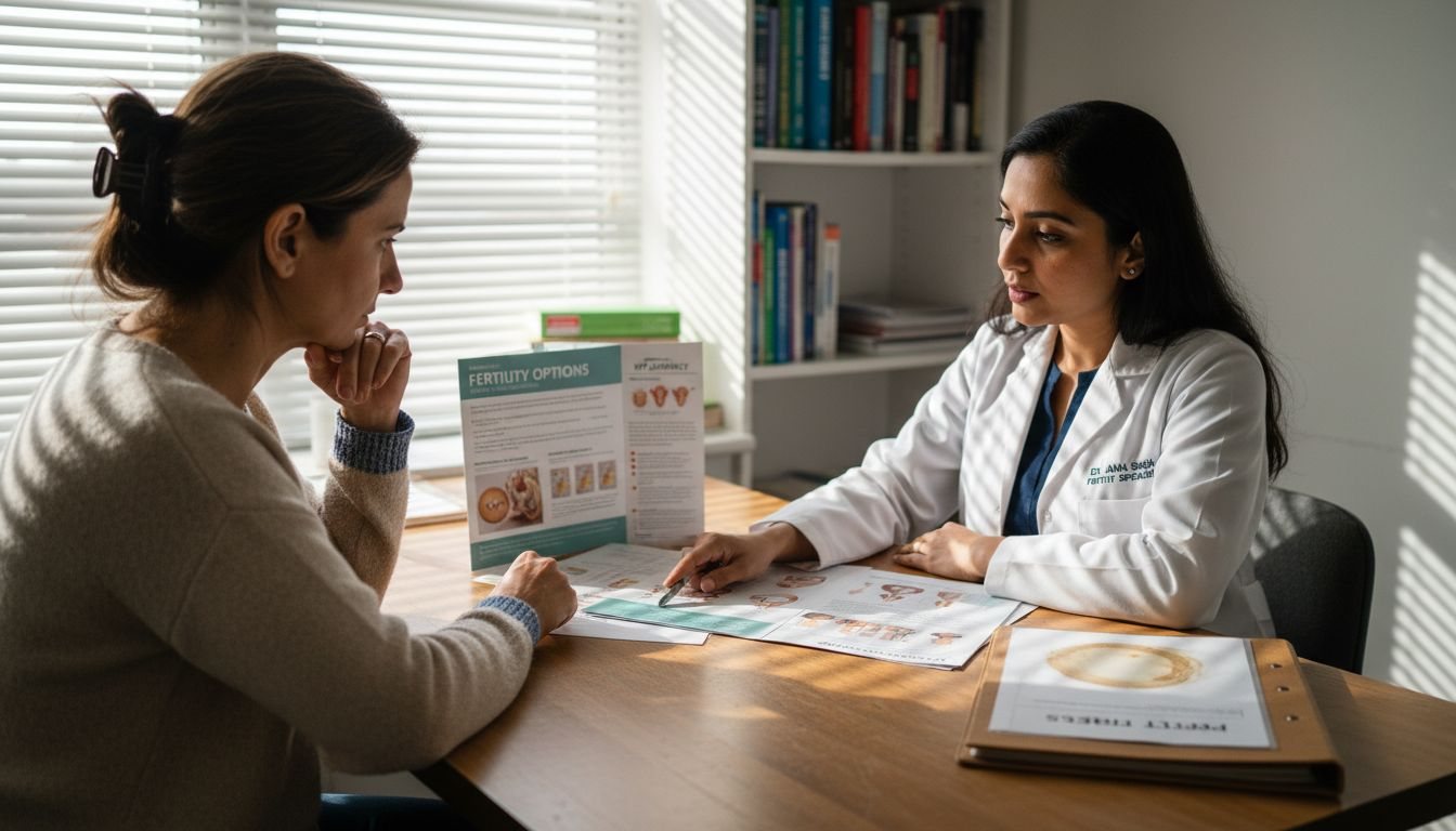 Consultation for fertility treatments woman over forty