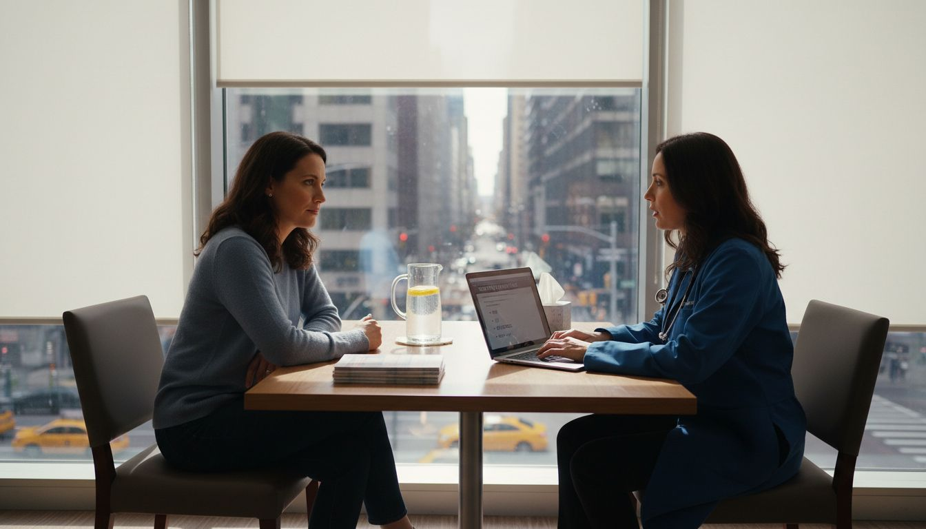 Doctor and patient discussing fertility options