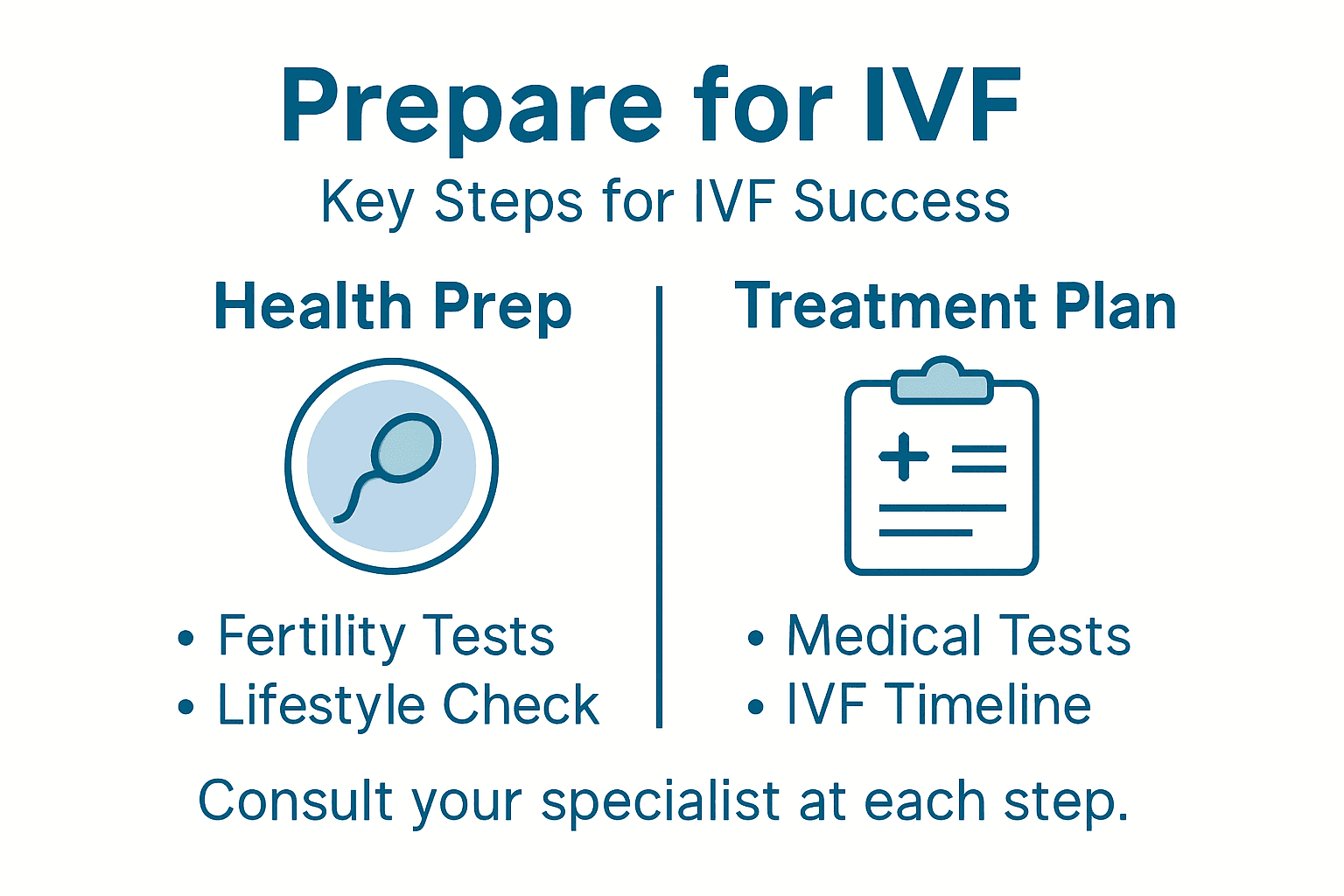 Infographic summarizes IVF preparation steps