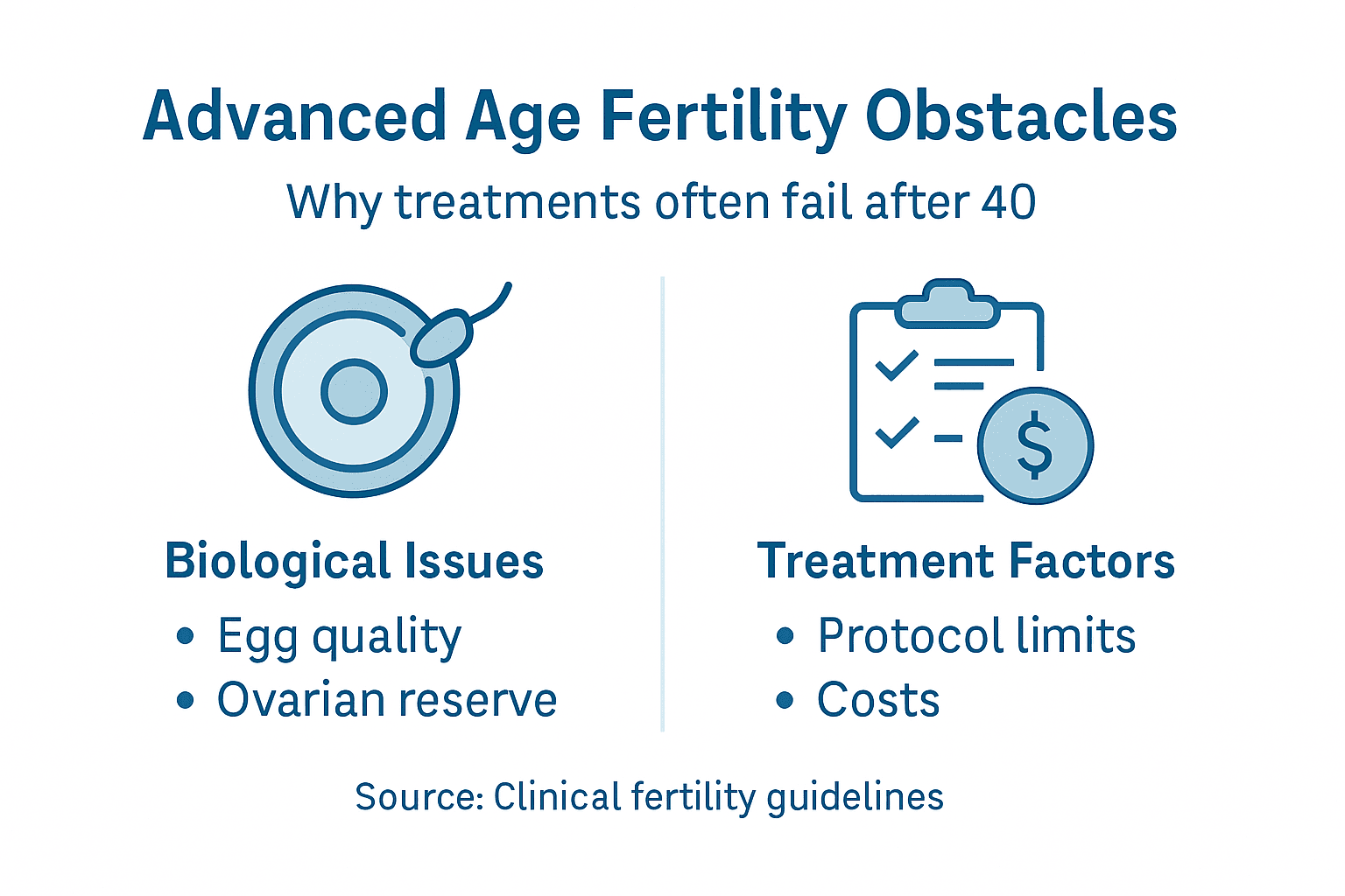 Infographic key obstacles advanced age fertility