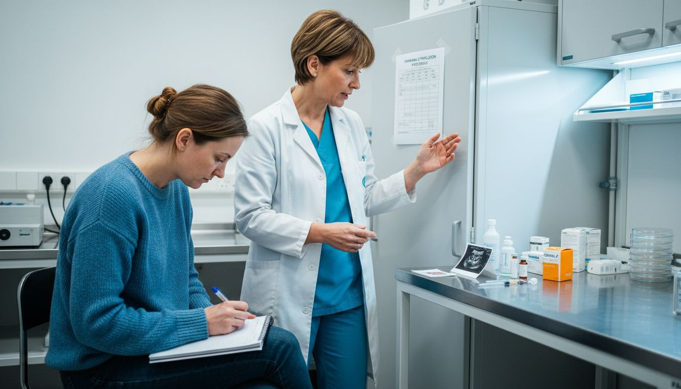Doctor discussing ovarian stimulation options