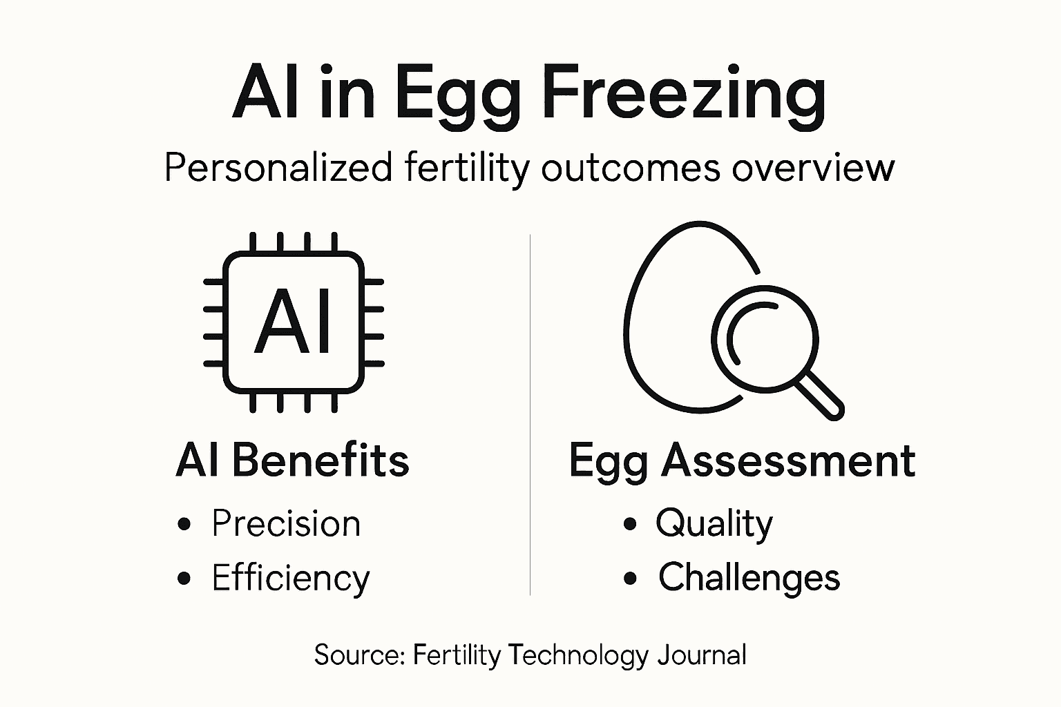 Infographic on AI-assisted fertility and egg assessment