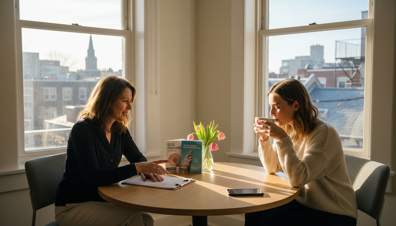 Egg freezing consultation in clinic office
