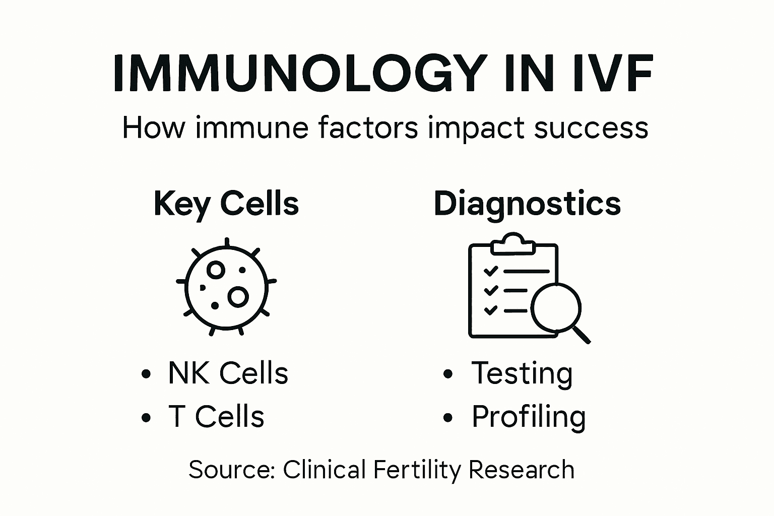 Infographic on IVF immunology key points