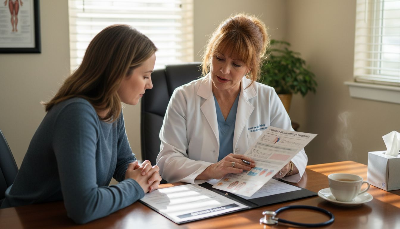 Doctor discussing ovarian rejuvenation therapies