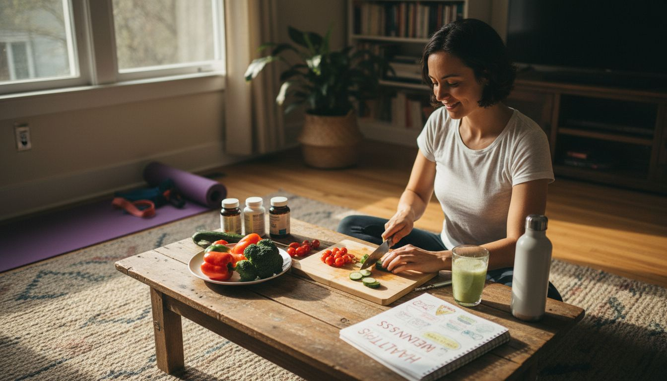Woman preparing meals before IVF cycle