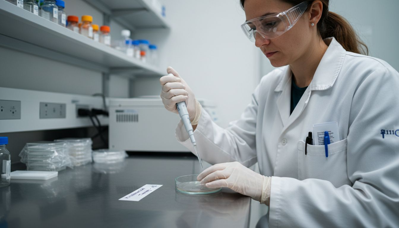 Lab technician preparing mitochondrial egg therapy