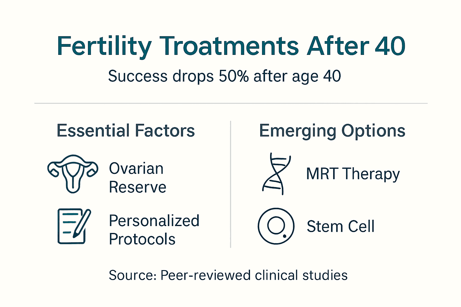 Infographic on fertility treatment success after 40