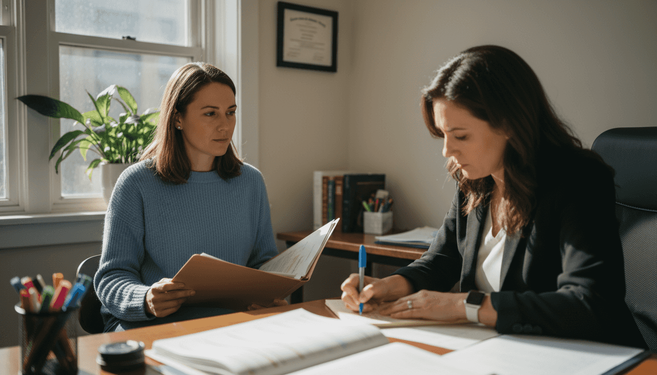 Fertility specialist and patient during consultation