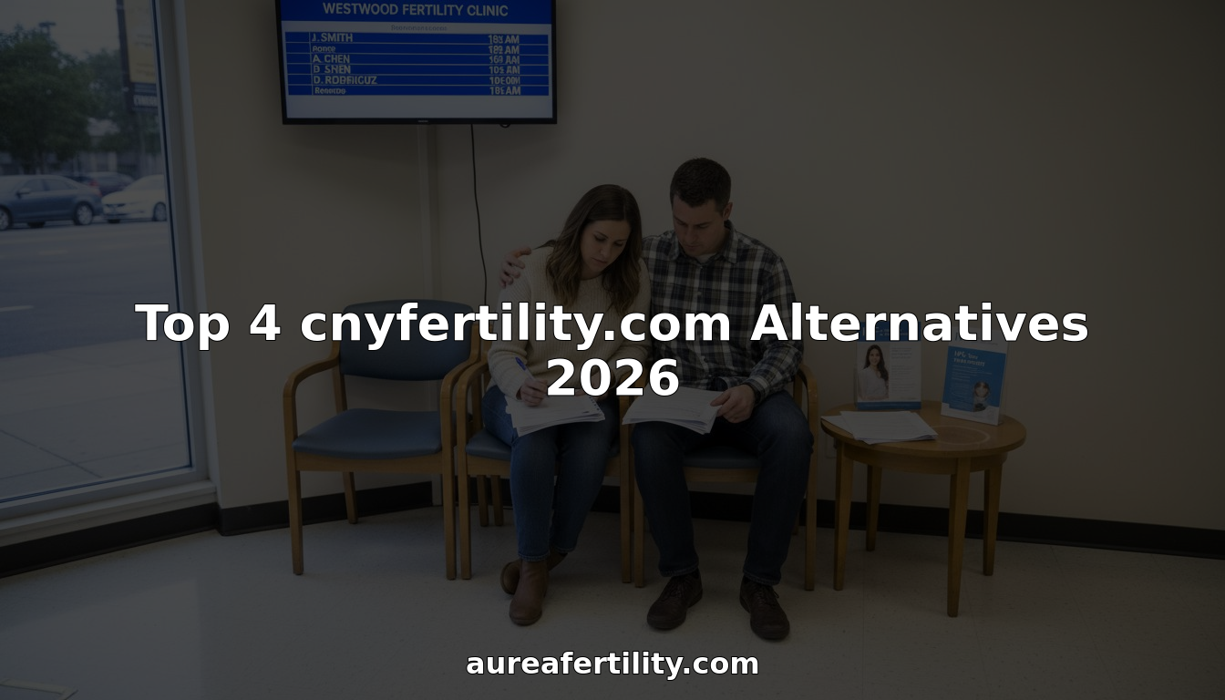 Couple waiting at fertility clinic reception