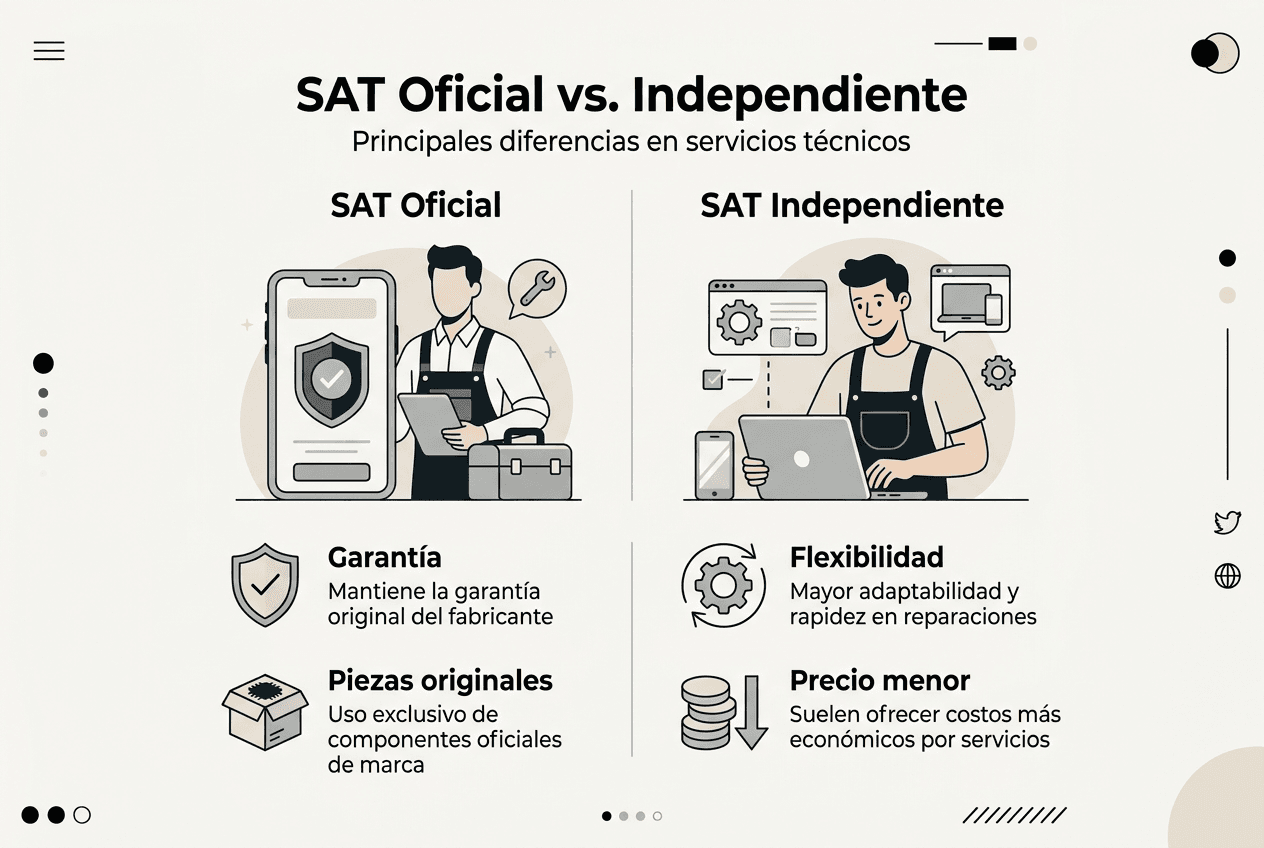 Infografía: ¿En qué se diferencian los servicios técnicos oficiales de los independientes?