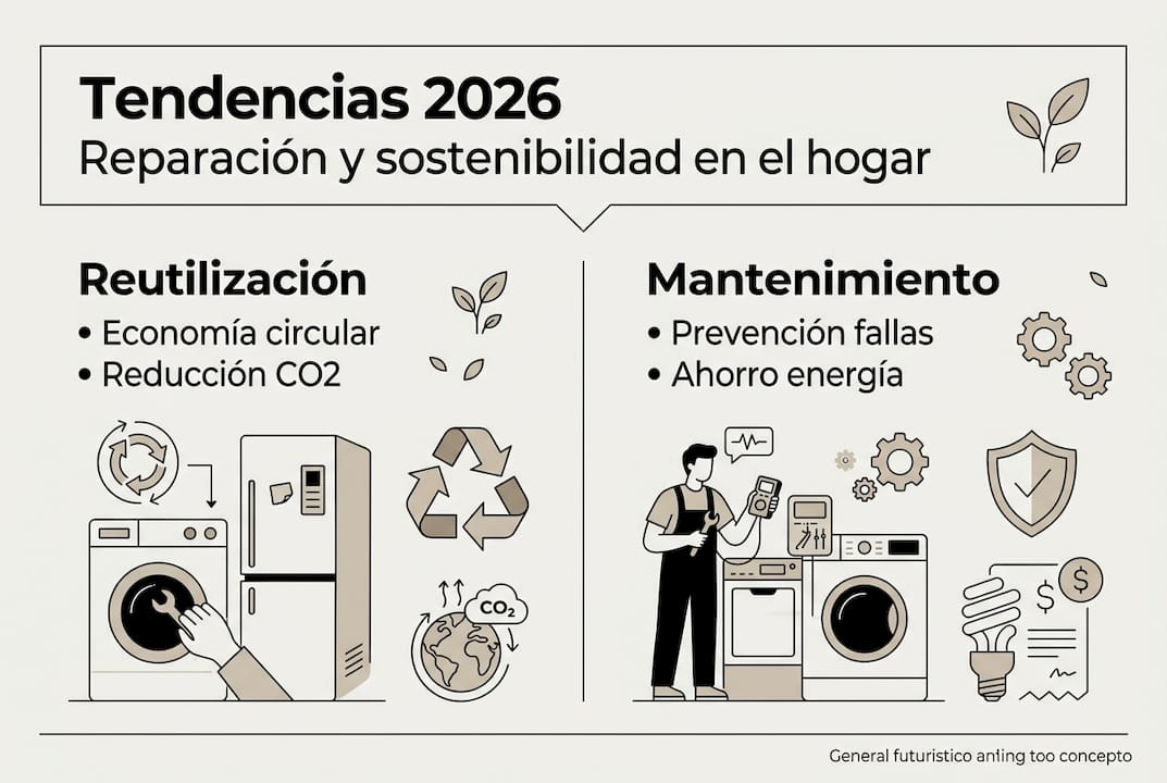 Infografía: las últimas tendencias en reparación y sostenibilidad en el hogar
