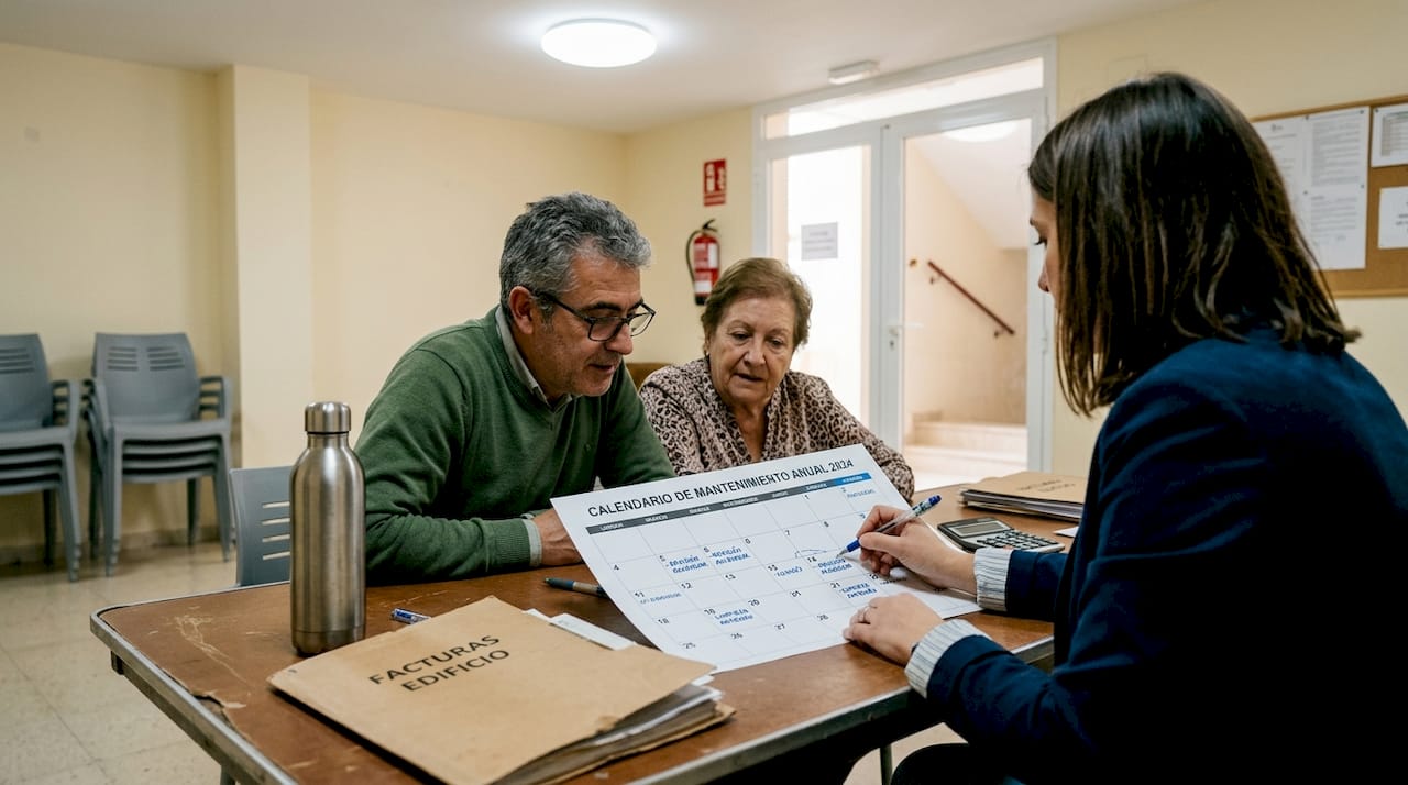 Los vecinos consultan las fechas programadas para el mantenimiento de las calderas.