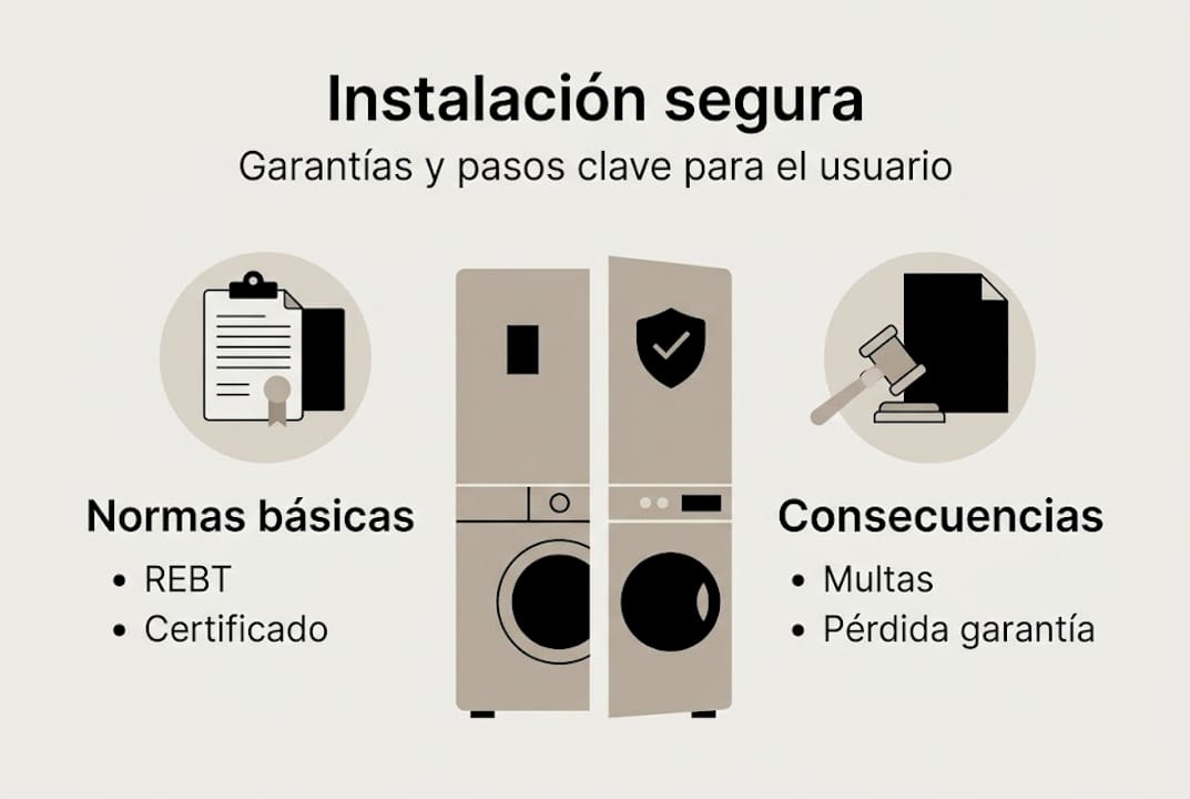 Instalación de electrodomésticos: seguridad y garantías 2 Infografía sobre las principales normas de seguridad en instalaciones