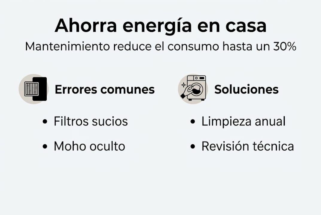 Ahorra un 30% en energía con mantenimiento eficiente 2 Infografía: cómo ahorrar energía con el mantenimiento de tu hogar