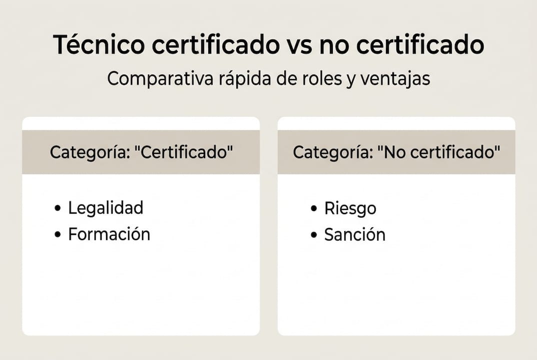 Infografía: ¿En qué se diferencia un técnico certificado de uno que no lo está?