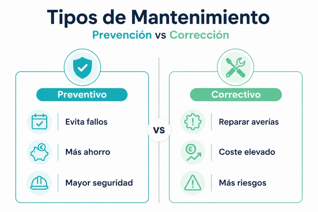 Infografía: ¿En qué se diferencian el mantenimiento preventivo y correctivo de equipos?