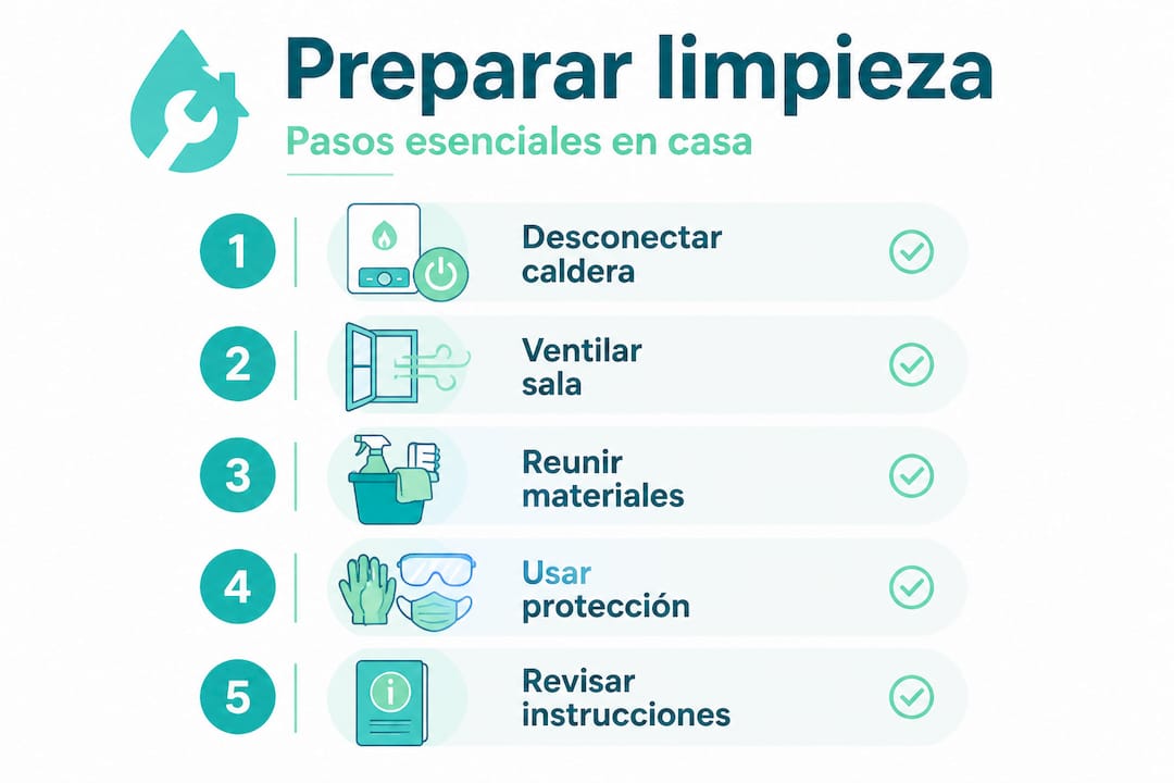 Limpieza de caldera: tutorial paso a paso para mantenerla eficiente 2 Guía visual con los pasos esenciales para dejar tu caldera como nueva