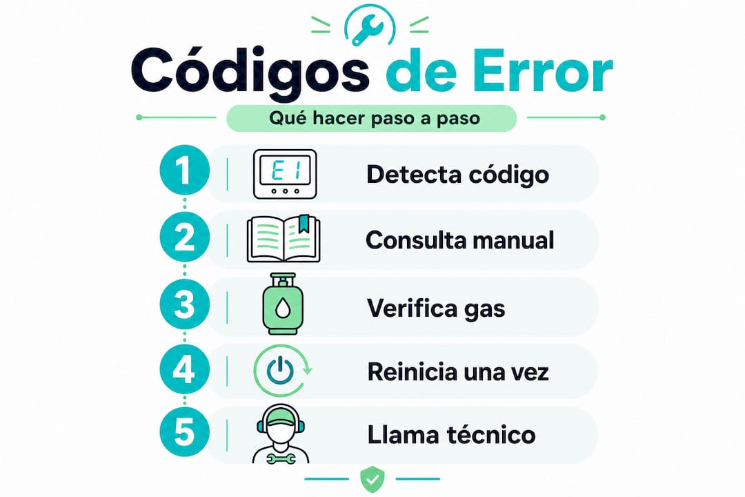 Infografía: Qué hacer paso a paso si tu caldera falla