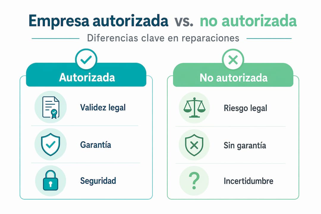 Rol del administrador en la gestión de averías para comunidades 3 Diferencias visuales entre una empresa con autorización y otra sin permiso