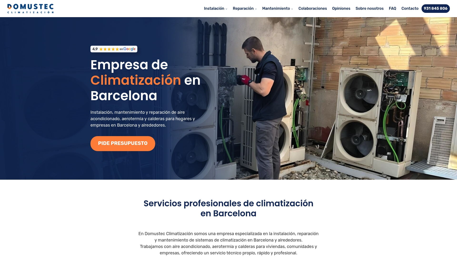Top 3 empresas reparación aire acondicionado 2026 3 https://domustec.net