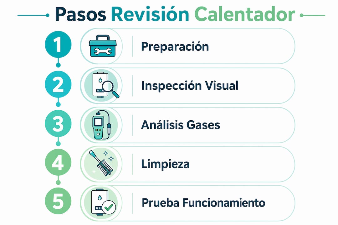 Guía visual: cómo revisar tu calentador de gas paso a paso