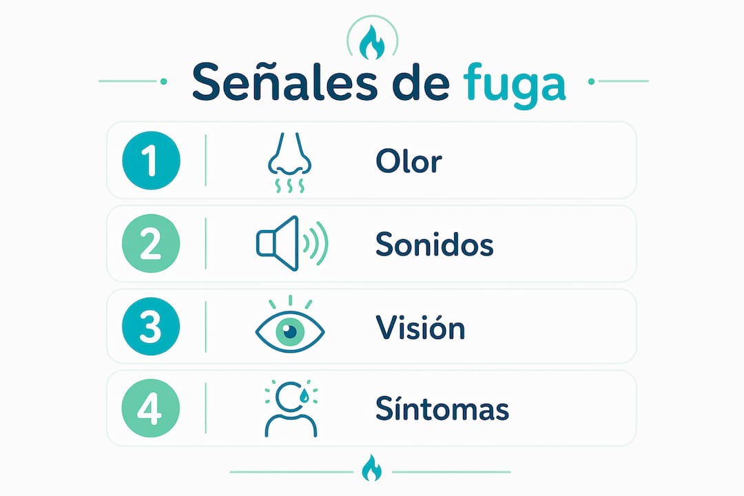 Qué es una fuga de gas y cómo detectarla 2 Infografía: ¿Cómo identificar si hay una fuga de gas en casa?