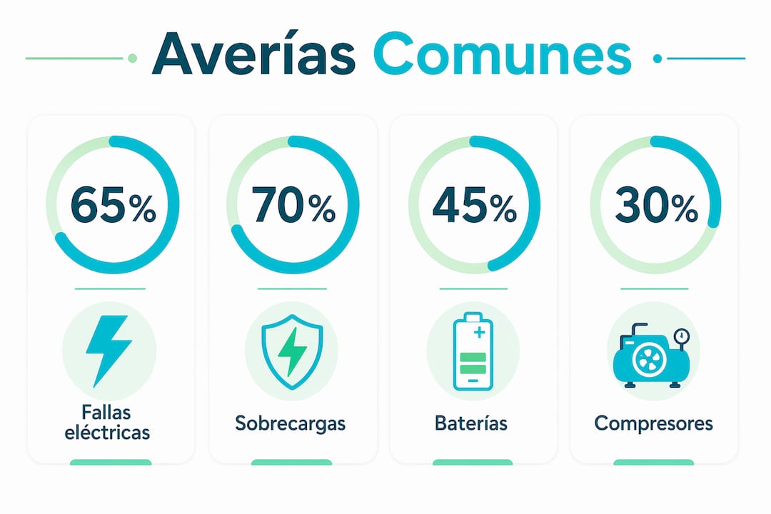 Infografía con datos sobre las averías más frecuentes en casa y en el coche