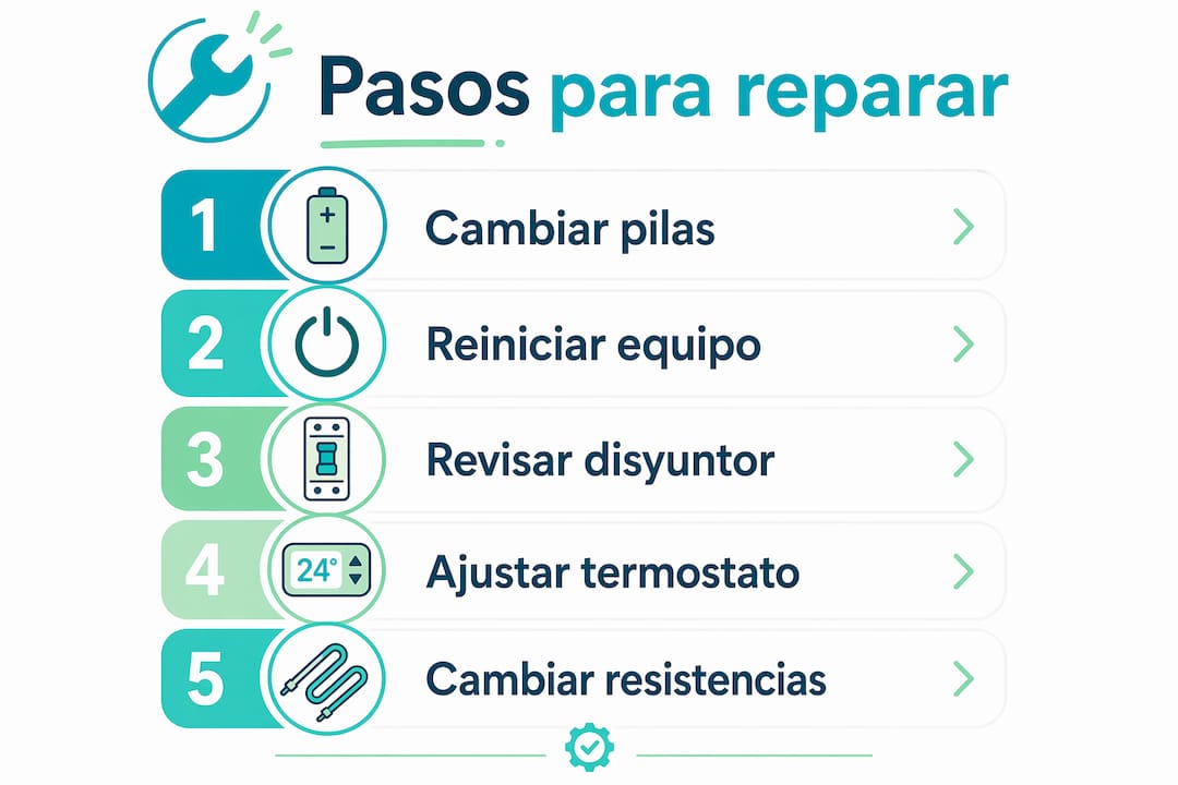 Guía visual: pasos clave para arreglar tu calentador