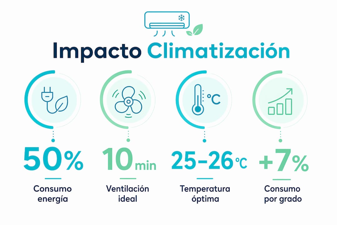 Infografía con los datos más relevantes sobre sistemas de climatización