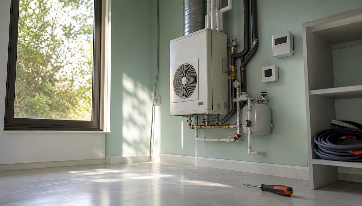 Configuración de los componentes de un sistema de climatización residencial