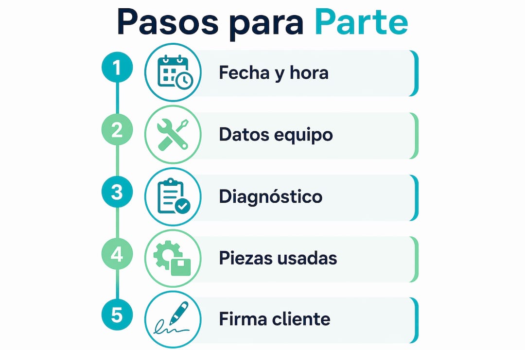 Guía visual: cómo elaborar un informe de avería paso a paso
