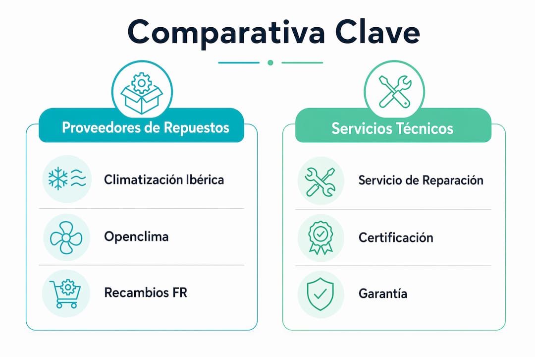Comparativa visual de las mejores alternativas a refricenterca.com en España
