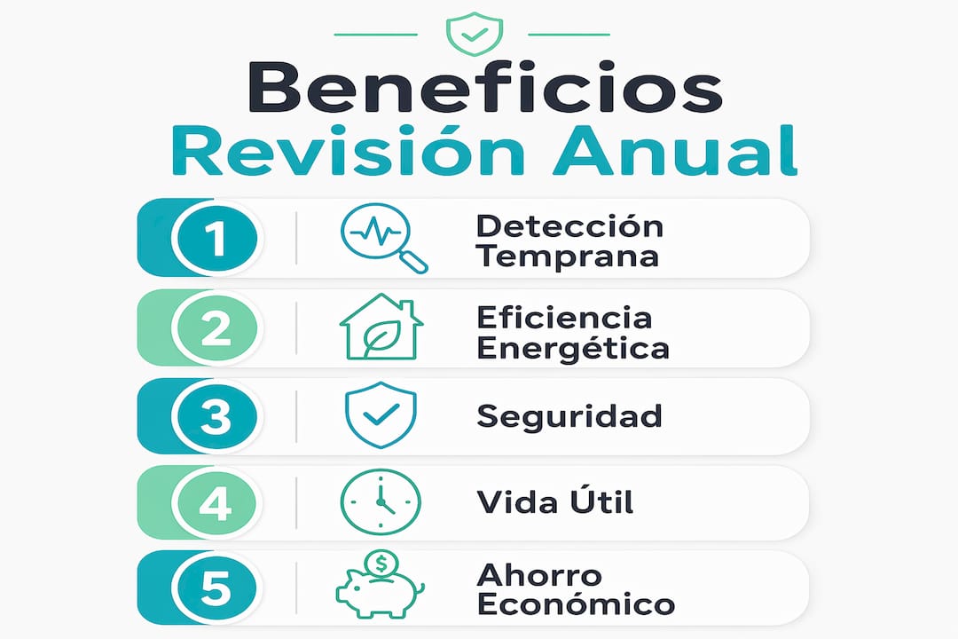 Infografía: Ventajas de realizar un mantenimiento anual en tu sistema de climatización