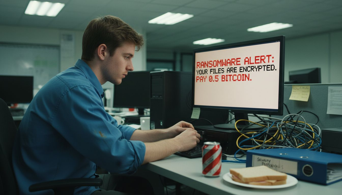 IT support removes USB after ransomware alert