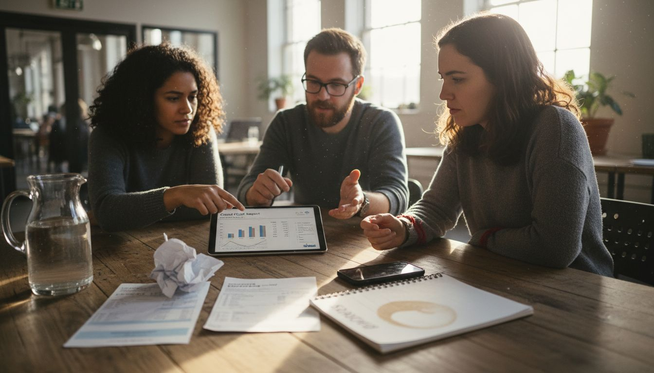 SME team reviewing cloud computing expenses