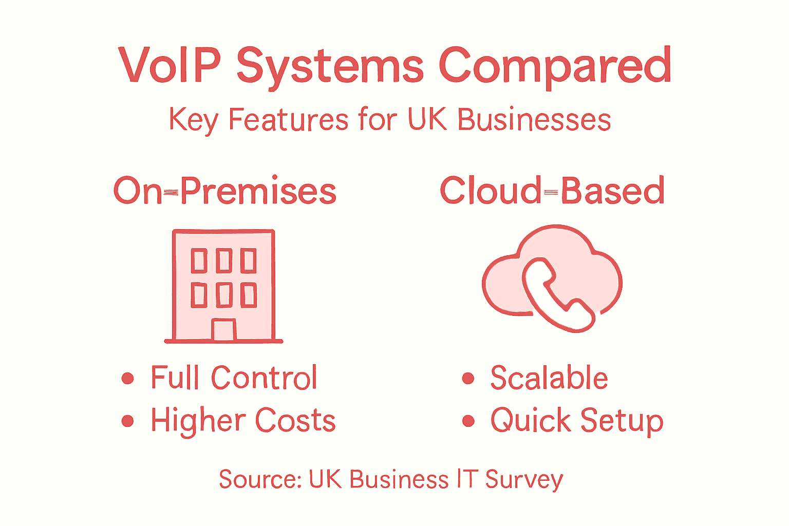 Infographic compares business VoIP system types