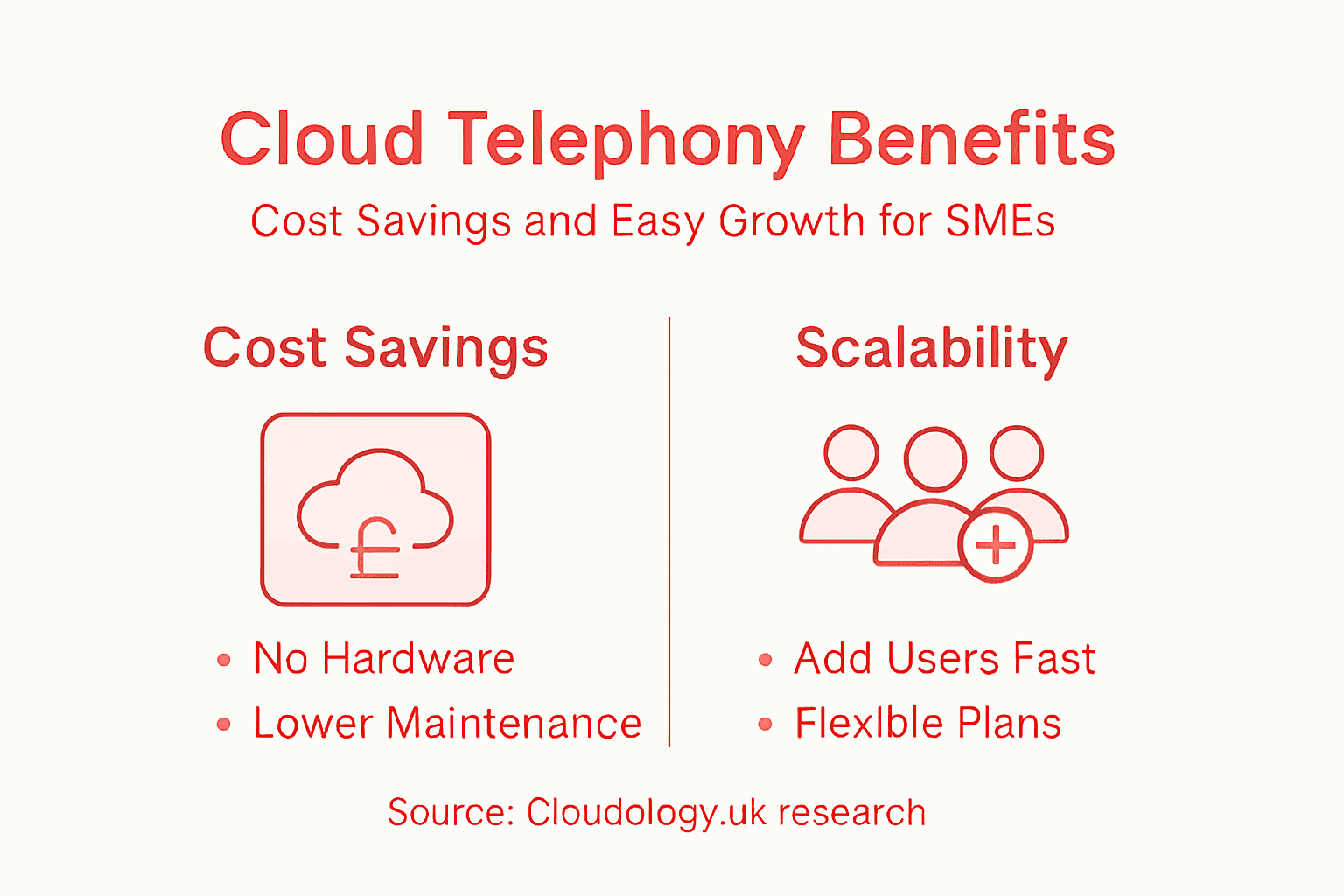 Infographic about cloud telephony cost and growth