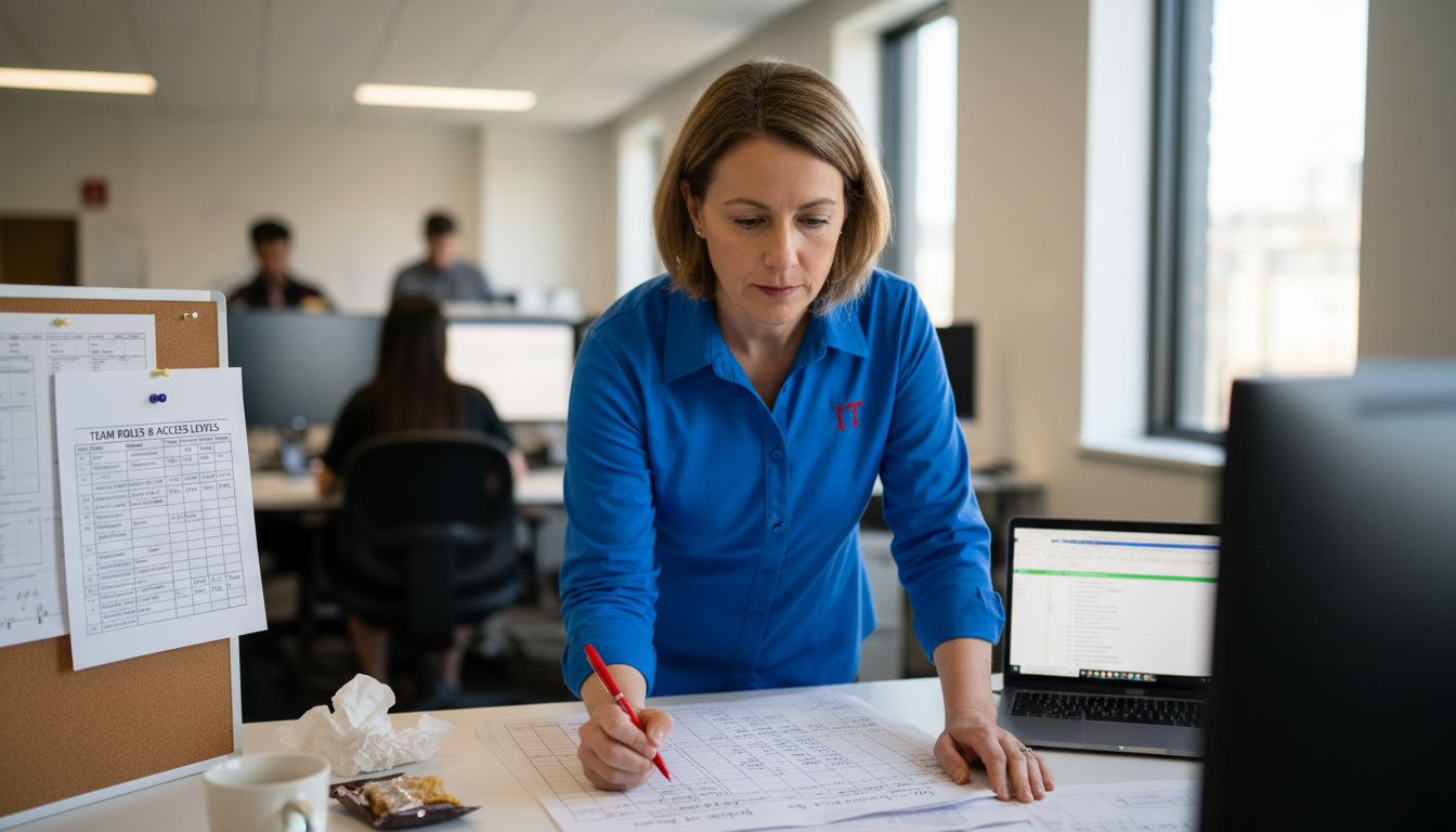 IT manager mapping team cloud access roles