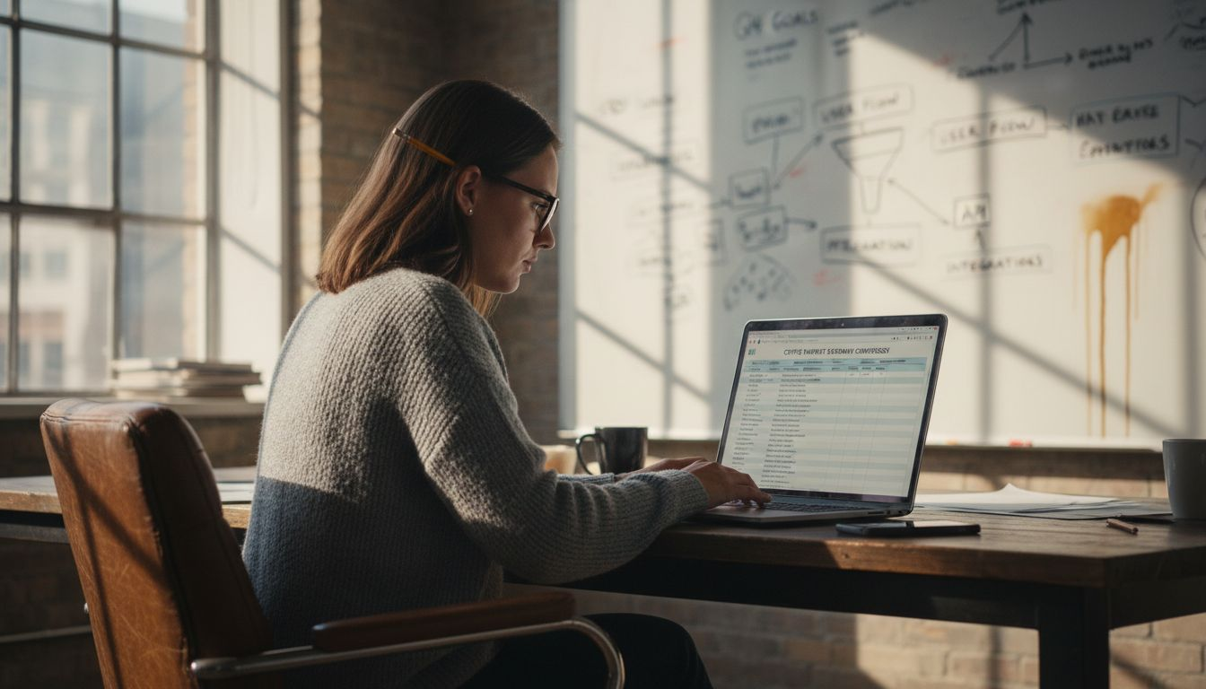 Young woman comparing crypto gateway options