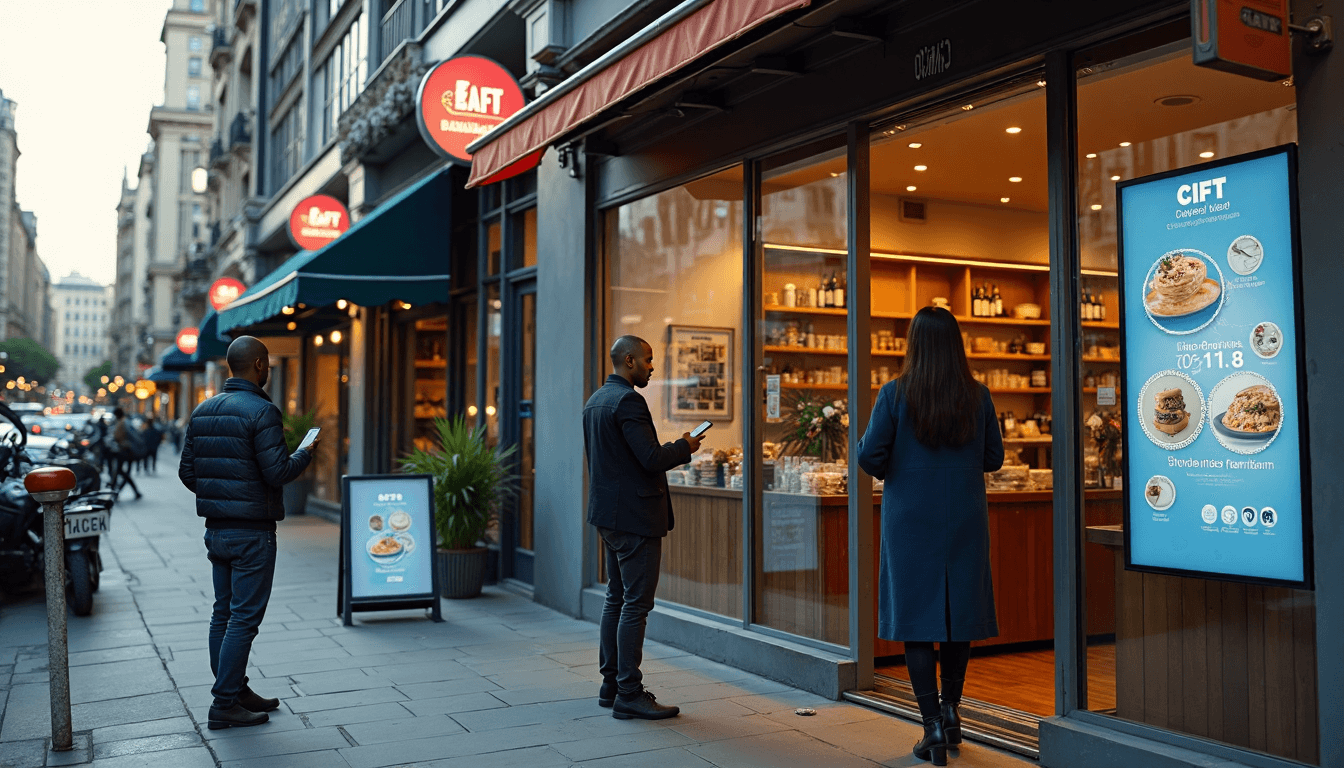 South African service business storefront with customers