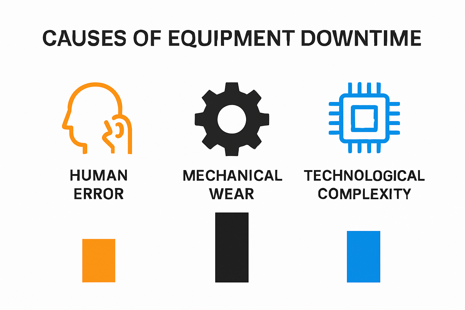 Infographic outlining causes of equipment downtime