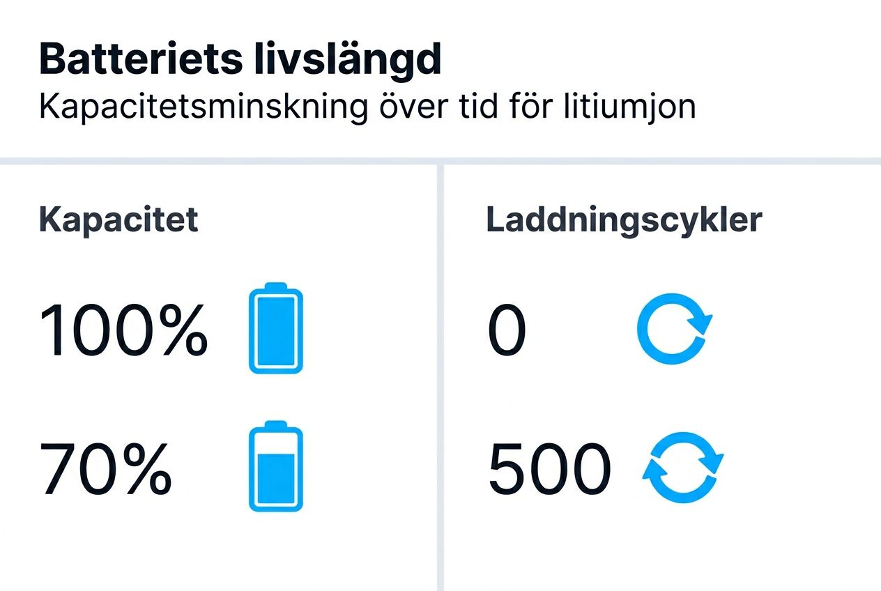 Så påverkas batteriets livslängd och kapacitet – en översikt i siffror